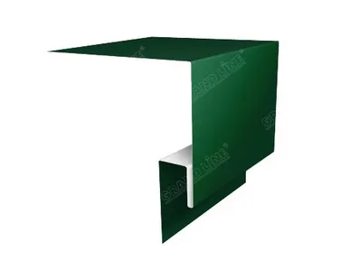 фото Планка околооконная сложная 250х50х18 (j-фаска) 0,45 PE с пленкой RAL 6005 зеленый мох