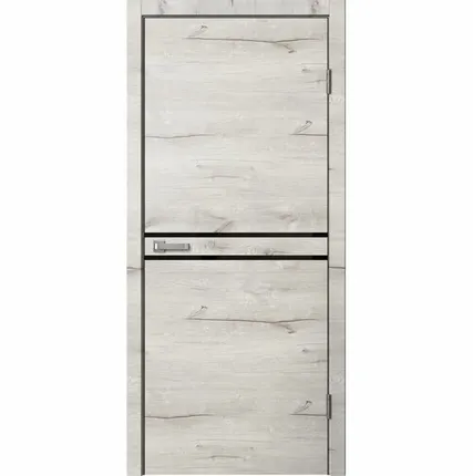 Фото №0 Дверь межкомнатная LF03 (Loft) черный АВС-пластик, ПВХ, Дуб Арктик 2000х600мм