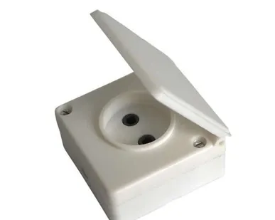 фото Розетка 1-м ОП 16А IP44 без заземл. бел. БЕЛТИЗ РА 16-004