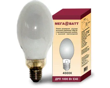 фото Лампа газоразрядная ртутная ДРЛ 1000 E40 (9) МЕГАВАТТ 03079