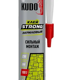 фото Клей для сильного монтажа на акриловой основе, KUDO Strong белый, 280 мл