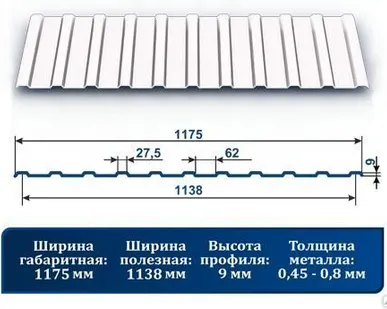 фото Профнастил С-9 9003 белый