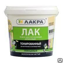 фото Лак в/д ЛАКРА, тонированный, Бесцветный (0,9 кг)