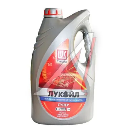 Фото №0 Масло моторное СУПЕР SG/CD 10W40 п/синт.4л ЛУКОЙЛ