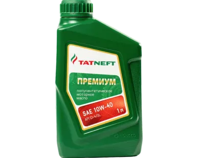 фото Масло моторное полусинтетическое Татнефть Премиум 10W-40 1 л 10W-40