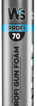 Фото №0 Пена монтажная WS PROFI GUN FOAM 70, 850мл., зимняя