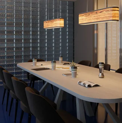 Фото №0 Люстра Galactic Elliptical S, орех, серый кант