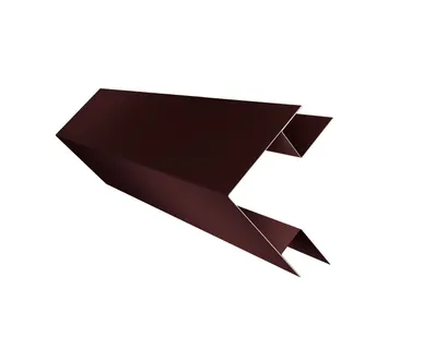 фото Планка угла внешнего сложного Экобрус 0,5 Satin с пленкой RAL 8017 шоколад