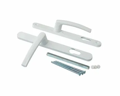 фото Гарнитур нажимной с подпружиниванием Mezut 25/92 (3 винта) белый RAL9016