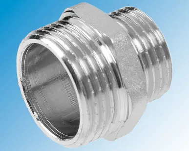 фото Ниппель никелированный переходной 15х20 (1/2&quot;х3/4&quot;)