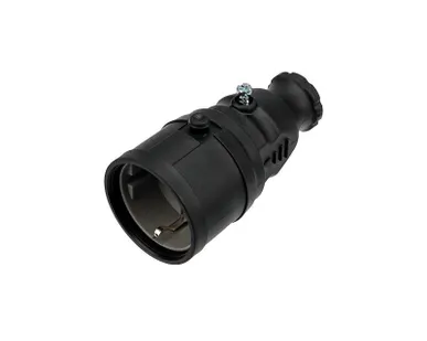 фото Розетка переноснаявлагозащ. с/з 16А IP20/44 каучук Rexant 111-005