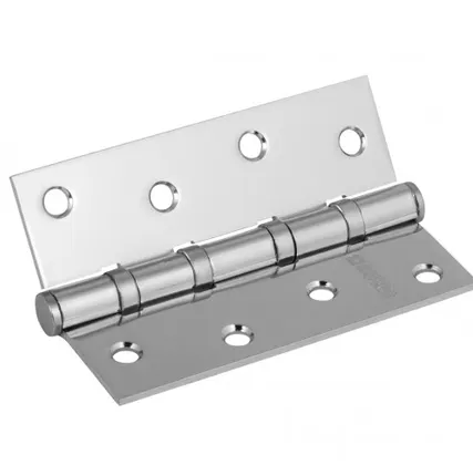 Фото №0 Петля врезная усиленная Е-100 CP хром, 4 подшипника, сталь Фабрика замков