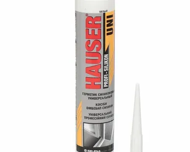 фото Герметик силиконовый универсальный UNI, УФ-устойчивый, белый, 260мл, Hauser