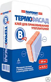 фото Клей ТермоФасад Втф-25 д/теплоизоляции 25 кг (48 шт палет) Плитонит