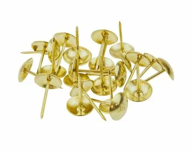 фото Гвозди мебельные 1,2х20 мм золото упаковка 120 шт