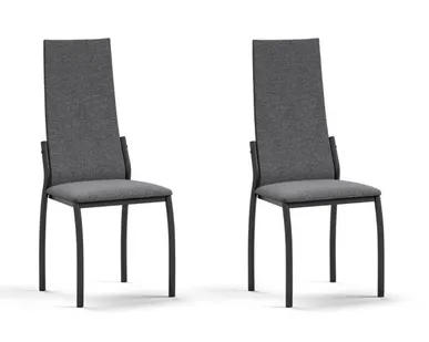 фото Стул АСТИ NEW 2 шт. рогожка Malmo серый К., черный