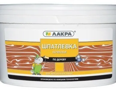 фото Шпаклевка Лакра по дереву на акриловой основе бук 0,6 кг