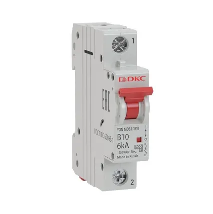 Фото №0 Выключатель автоматический модульный YON MD63-1C6-10 10кА DKC MD63-1C6-10