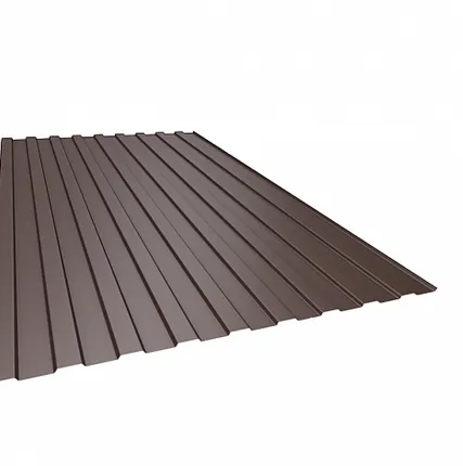 Фото №0 Профнастил С8 для забора коричневый RAL8017