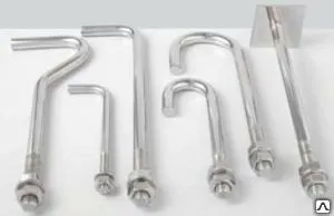 фото Стальные Фундаментные анкерные болты сталь 3сп, 10, 20, 40х, 09г2с