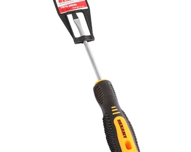 фото Отвертка шлицевая SL 5х100мм двухкомпонентная рукоятка Rexant 12-4722