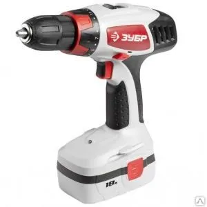 Фото №0 Аккумуляторная дрель-шуруповерт зубр зда-18-2 кин