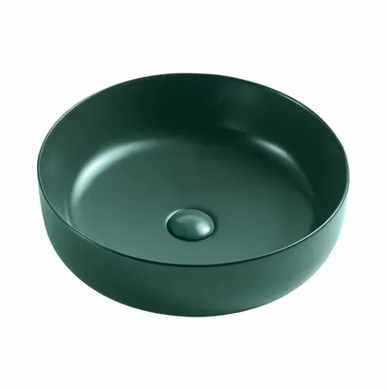 Фото №0 Дисма Умывальник накладной A607CDGM зеленый матовый (440*440*140 мм)