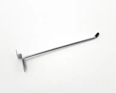 фото Крючок металлический на экономпанель 200мм, d.5мм, хром, с наконечником
