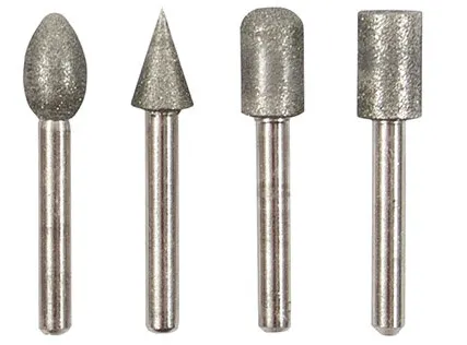 Фото №0 Шарошки усиленная сталь с алмазным напылением, хвостовик диам. 6мм, 6шт.