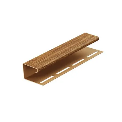 Фото №0 Профиль для сайдинга Docke LUX под дерево J-профиль Миндаль