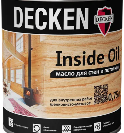 Фото №0 Масло для стен и потолков Decken Insidе Oil ольха 0,75 л