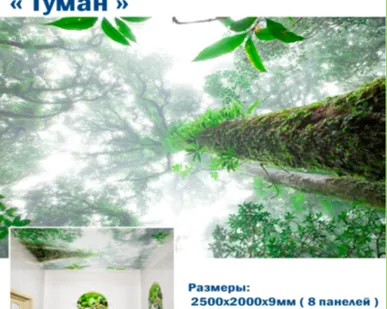 фото Декоративный влагостойкий потолок "Novita" Туман