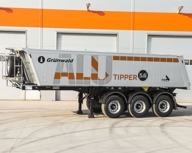фото Самосвальный полуприцеп Grunwald 27 m3 c алюминиевым кузовом.