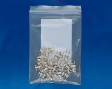 фото Клеммы соединительные для лент 220В UTC-K-02/B67-NNN COPPER 050 POLYBAG Выводы соединителя контактного для светодиодных лент 220В 5050, 2 контакта, цвет прозрачный, 50 штук в пакете
