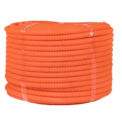 Фото №0 EKF Труба гофр. ПНД с протяжкой d20 мм (100 м) оранжевая EKF-Plast