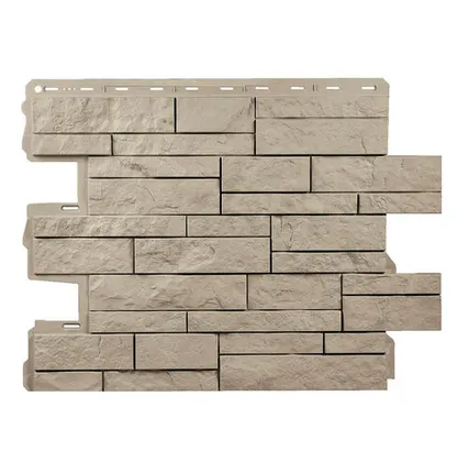 Фото №0 Фасадная панель (АП) Камень ШОТЛАНДИЯ ЭКО кремовый 796*591 мм (раб.размер 680*560)