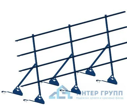 Фото №0 Ограждение кровельное PRESTIGE ZN натур H-1200/3,0м (4трубы) ГОСТ Р 53254-2009