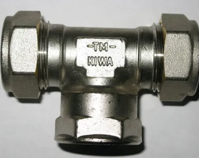 фото Тройник-обжим. (хром) TIEMME 22х3/4х22