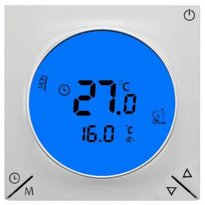 Фото №0 Терморегулятор электронный програм.G11Н/programm, датчик воздуха,датчик темп.пола , круглый дисплей, GRANDEKS