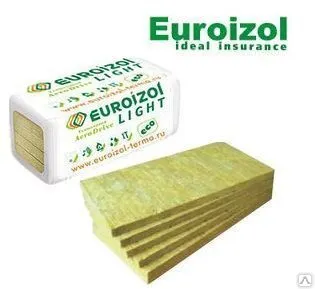 фото Утеплитель  базальтовый Евроизол ( Euroizol) Лайт 28кг/м3  50х600х1000