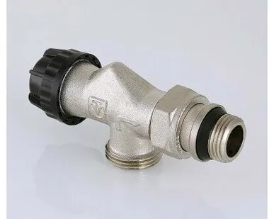 фото Клапан термостатический угловой с осевым управлением, преднастройкой и дополнительным уплотнением Valtec VT.180NER 1/2"