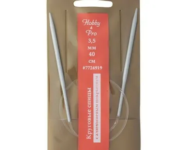 фото 7724919 Спицы круговые алюминиевые с покрытием 40см, 3,50мм Hobby&Pro