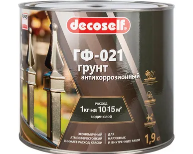 фото Грунт ГФ-021 Decoself Pufas, серый 1,9 кг