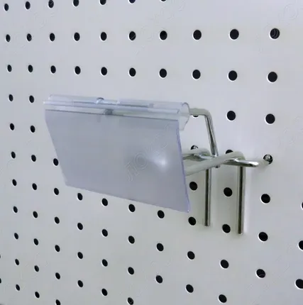 Фото №0 Ценникодержатель навесной на крючок откидной LH39 длина 70 мм, прозрачный