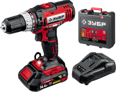 фото Дрель-шуруповерт, 1 АКБ (2 Ач), в кейсе ДШЛ-145-21