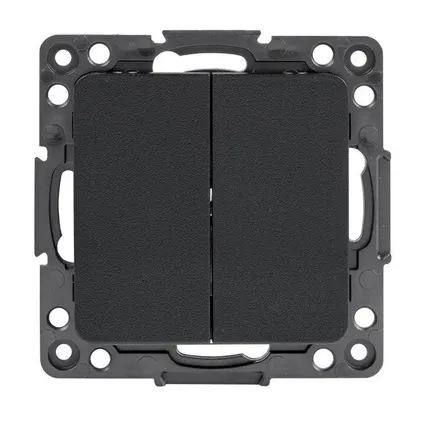 Фото №0 Механизм выключателя 2-кл. Стокгольм 10А черн. PROxima EKF EZV10-023-10