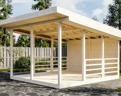 фото Беседка 18 односкатная (Стандарт) - брус 44 мм