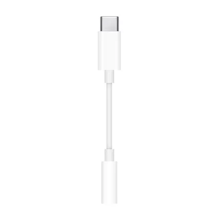 Фото №0 Адаптер-переходник Apple (Type-C to 3.5mm mini Jack) 7 см, белый