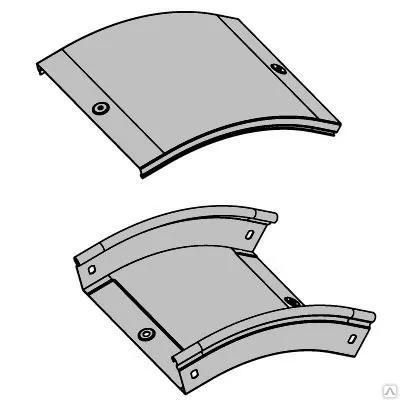 Фото №0 Угол для лотка верт. внеш. 45град. CD45 100х50 ДКС.
