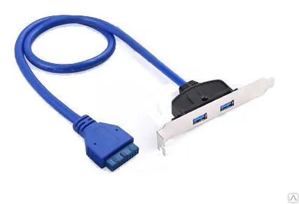Фото №0 Дополнительный порт 2 х USB 3.0 AF на USB 3.0 20pin Greenconnect GC-20P2UF1